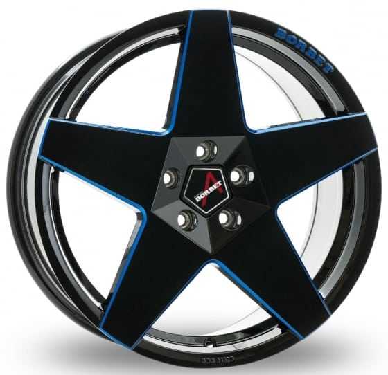 Borbet A farba: black blue glossy 8.5x19 5x112 ET45
