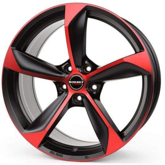 Borbet S farba: black red matt 8.5x19 5x112 ET45